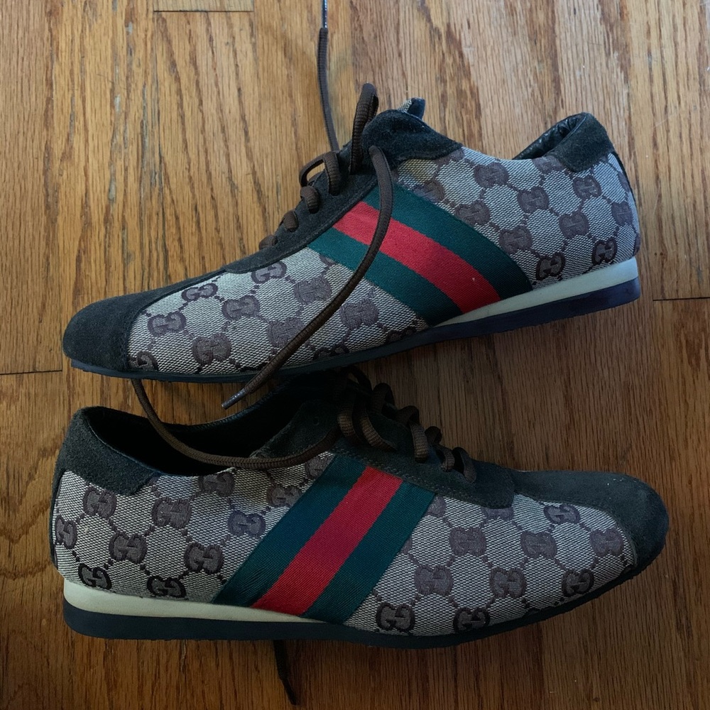 Gucci Canvas Web Low Top Designer shoes